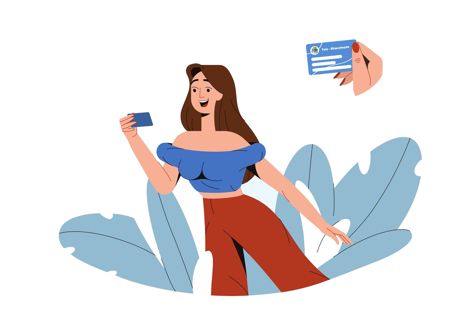 Mulher segurando celular